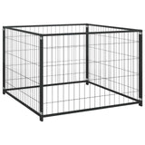 Dog Kennel Black 300x100x70 cm Steel