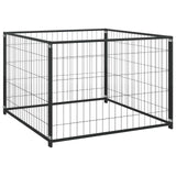 Dog Kennel Black 300x100x70 cm Steel - Side View