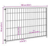 Dog Kennel Black 300x100x70 cm Steel - Extra Image