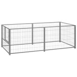 Dog Kennel Silver 200x100x70 cm Steel