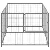 Dog Kennel Silver 200x100x70 cm Steel - Side View