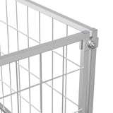 Dog Kennel Silver 200x100x70 cm Steel - Close-Up Angle