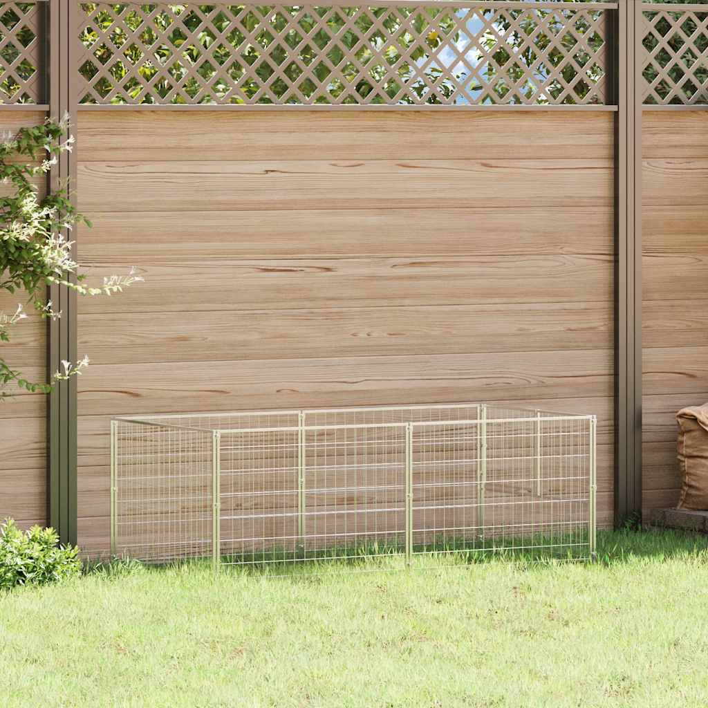 Dog Kennel Silver 200x100x70 cm Steel