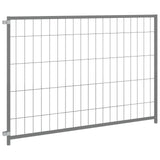 Dog Kennel Silver 300x100x70 cm Steel - Front View