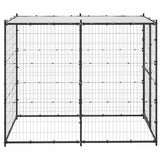 Outdoor Dog Kennel Steel with Roof 110x220x180 cm