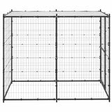 Outdoor Dog Kennel Steel with Roof 110x220x180 cm - Side View