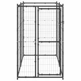 Outdoor Dog Kennel Steel 110x220x180 cm - Front View