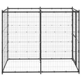 Outdoor Dog Kennel Steel 110x220x180 cm - Side View