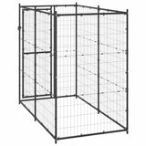 Outdoor Dog Kennel Steel 110x220x180 cm - Top-Down View