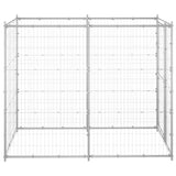Outdoor Dog Kennel Galvanised Steel 110x220x180 cm - Side View