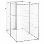 Outdoor Dog Kennel Galvanised Steel 110x220x180 cm