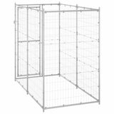 Outdoor Dog Kennel Galvanised Steel 110x220x180 cm - Top-Down View