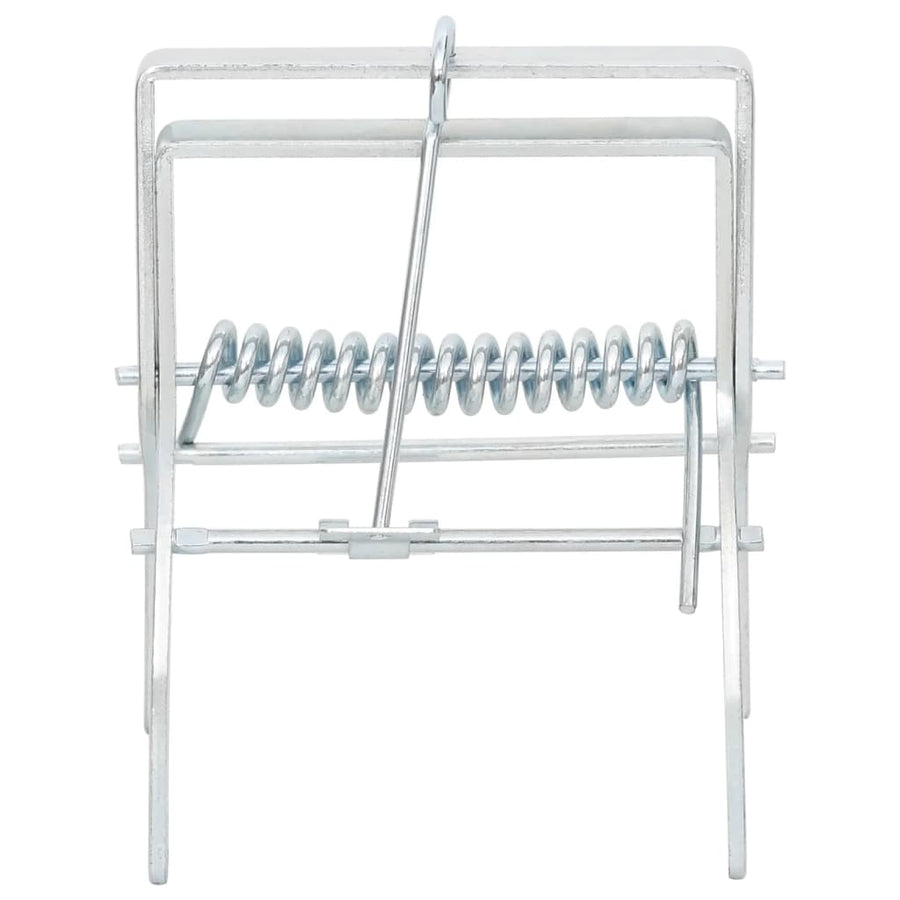 Mole Traps 4 pcs Silver Galvanised Steel