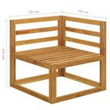 2-seater Garden Bench with Dark Grey Cushions - Rear View