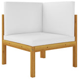 2-seater Garden Bench with Cushions Wood Acacia&Rope
