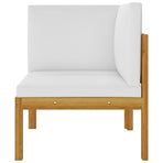 2-seater Garden Bench with Cushions Wood Acacia&Rope