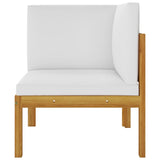 2-seater Garden Bench with Cushions Wood Acacia&Rope - Top-Down View