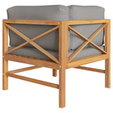 2-seater Garden Bench with Dark Grey Cushions - Top-Down View