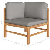 2-seater Garden Bench with Dark Grey Cushions - Rear View