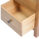 Tall Chest of Drawers 45x32x110 cm Solid Oak Wood - 45-Degree Angle