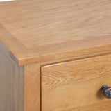 Tall Chest of Drawers 45x32x110 cm Solid Oak Wood - Rear View