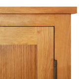 Storage Cabinet 50x22x110 cm Solid Oak Wood - Low Angle