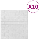 3D Wallpaper Bricks Self-adhesive 10 pcs White - Front View