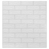 3D Wallpaper Bricks Self-adhesive 10 pcs White - Side View