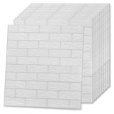 3D Wallpaper Bricks Self-adhesive 20 pcs White - Top-Down View