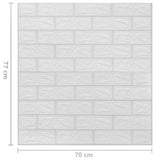 3D Wallpaper Bricks Self-adhesive 40 pcs White - Close-Up Angle