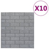3D Wallpaper Bricks Self-adhesive 10 pcs Anthracite - Front View