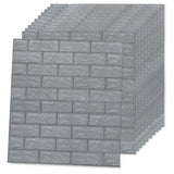 3D Wallpaper Bricks Self-adhesive 10 pcs Anthracite - Top-Down View