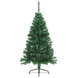 Artificial Half Christmas Tree with Stand Green 120 cm PVC - Front View
