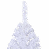 Artificial Half Christmas Tree with Stand White 180 cm PVC - Rear View