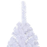 Artificial Half Christmas Tree with Stand White 240 cm PVC - 45-Degree Angle