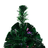 Artificial Christmas Tree with Stand Green 180 cm Fibre Optic - Top-Down View