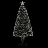 Pre-lit Christmas Tree Green and White 120 cm Fibre Optic