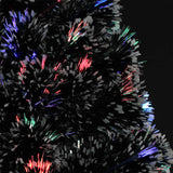Pre-lit Christmas Tree Green and White 120 cm Fibre Optic