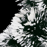 Pre-lit Christmas Tree Green and White 180 cm Fibre Optic - Top-Down View