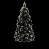 Pre-lit Christmas Tree Green and White 210 cm Fibre Optic