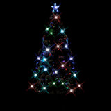 Pre-lit Christmas Tree Green and White 210 cm Fibre Optic