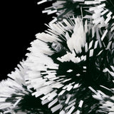 Pre-lit Christmas Tree Green and White 210 cm Fibre Optic