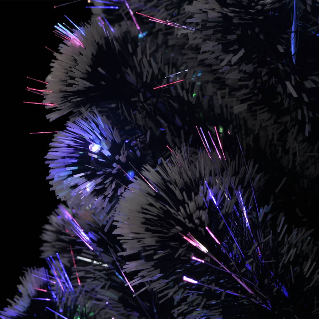 Pre-lit Christmas Tree Green and White 210 cm Fibre Optic