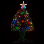 Pre-lit Christmas Tree with Stand 64 cm Fibre Optic