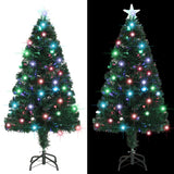 Pre-lit Christmas Tree with Stand 120 cm Fibre Optic