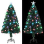 Pre-lit Christmas Tree with Stand 120 cm Fibre Optic