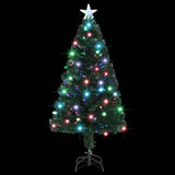 Pre-lit Christmas Tree with Stand 120 cm Fibre Optic - Front View