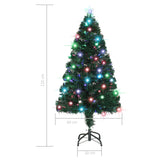 Pre-lit Christmas Tree with Stand 120 cm Fibre Optic - Rear View