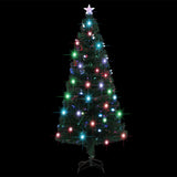 Pre-lit Christmas Tree with Stand 150 cm Fibre Optic - Front View