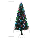 Artificial Pre-lit Christmas Tree with Stand 180 cm Fibre Optic - Close-Up Angle